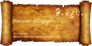 Harcsa Ágnes névjegykártya